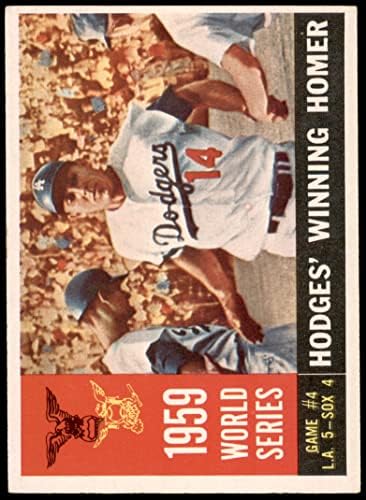 1960 Топпс 388 1959 Светска серија - Игра 4 - Хоџис победнички Хомер Гил Хоџис Лос Анџелес/Чикаго Доџерс/Вајт Сокс екс/МТ Доџерс/Вајт