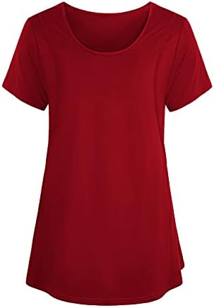 Tariendy породилна блуза за жени чиста боја доење, бремена кратка ракав Туника Туника Врвна удобна кошула