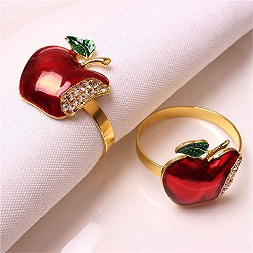 WODMB салфетки прстени од 6, прстен за салфетка за свадба, вечера, банкет, сервис за Божиќ, роденден (боја: а, големина
