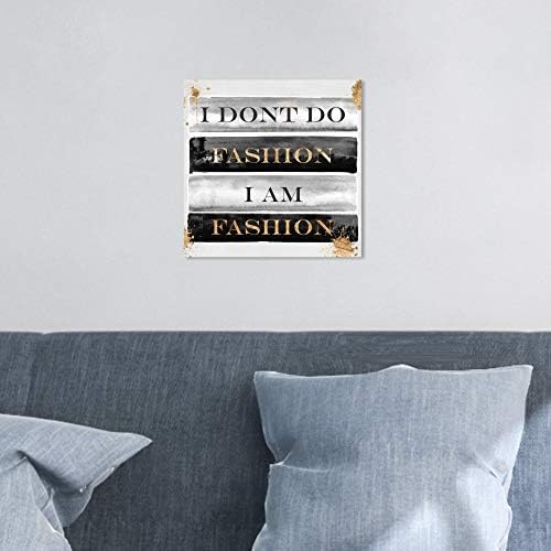 Винвуд Студио Типографија и цитати за печатење на wallидни уметности „Јас сум модни книги“, домашен декор, 12 во x 12