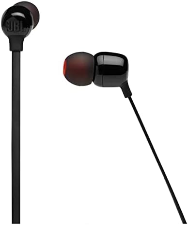 JBL Мелодија 125-Bluetooth Безжични Слушалки Во Уво со 3-Копче Микрофон/Далечински И Рамен Кабел-Црна, Мала