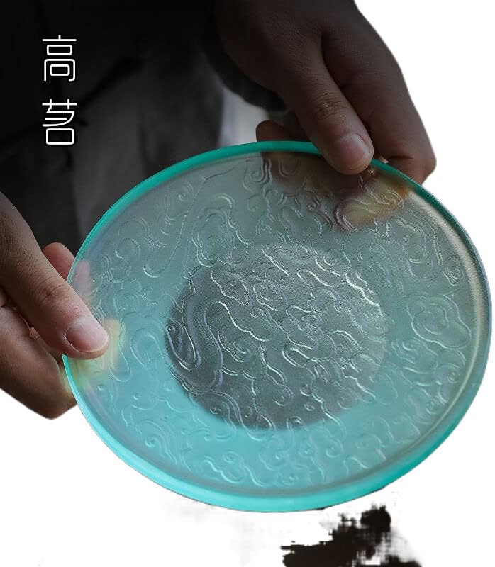 Xiangyun чајник со стакло јапонски стил сув меур плоча тркалезна садска подлога Зен мал чај 祥云壶承 琉璃 干泡 盘圆形 壶垫 禅意 小 茶 茶