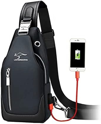 Кожна крст телефонска торба торба за градите за машка ранец со слушалки јакна кожен ден пакет мали чанти за торбички за главини