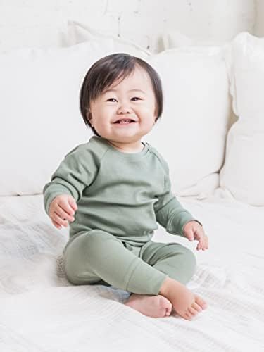 Обоени Органски Органски Бебе Органски Памук Новороденче Лесен Пуловер Врв