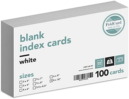 Дебели картички за празно индекс - Совршени за белешки, блиц и визит -картички, списоци за купување и картички за рецепти,