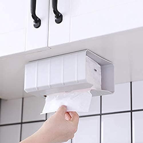 Gppzm лесно инсталирајте ја држачот на салфетка, кутија за ткиво од железо, кабинет за бања што виси простор за заштеда на