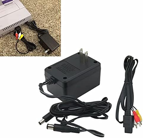 JRShome Premium AV кабел и пакет за адаптер за напојување за системот за конзола Super Nintendo SNES