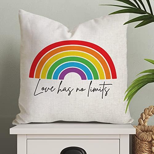 Loveубовта нема ограничувања фрли перница за покривање на перници за вineубените, родова еднаквост ЛГБТК геј гордост лезбејска