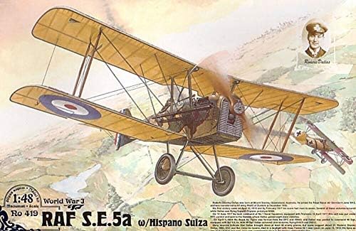 RAF S.E.5A W/Hispano Suiza Fighter WWI 1/48 Scale Plastic Model Kit Roden 419