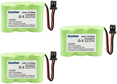 Замена на батеријата Kastar 3-Pack 2/3AA 3.6V 800MAH Ni-MH за Panasonic KX-T4370 KX-T4400 KX-T4500 KX-T4550 KX-T4600 KX-TC100