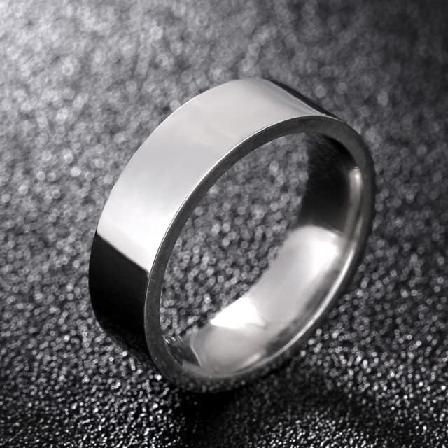 Колезо 316L 4мм ringsвони мал бенд прстен за мажи и жена модна сребрена опашка прстен-80222