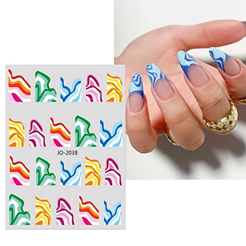 9 листови мермер француски врв налепници за уметност на ноктите декорации самолепливи pegatinas uñas линија шарени резерви за нокти