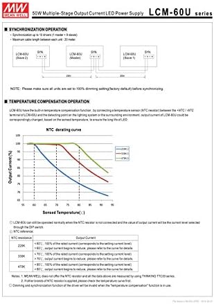 MW значи добро LCM-60U 2V-90V 500MA-1400MA 50.4W со повеќе фаза на константа струја