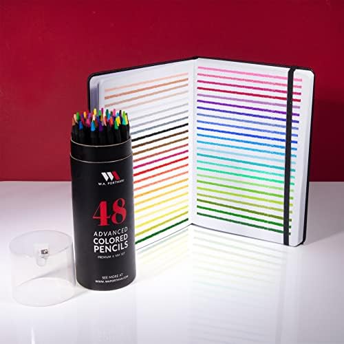 WA PORTMAN 48 PIECE COLORED PECLIL Set - 48 пакет со моливи за боење - обоени моливи со острилка - моливи во боја за уметници и обоени моливи