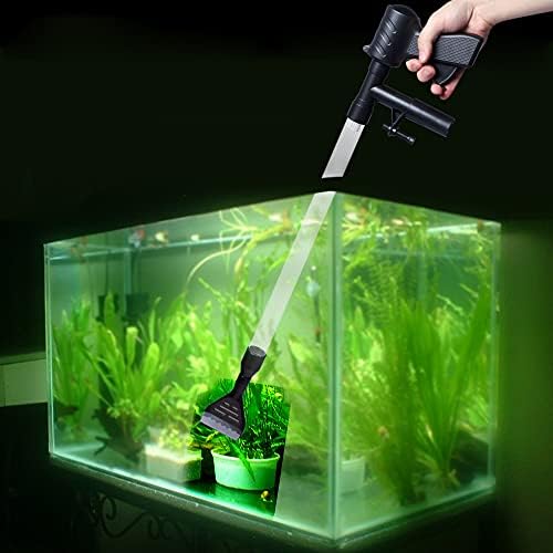 Lpraer аквариум чистач за чистење на риба за чистење на риба Алатка Брз сифон менувач на вода со копче за притискање на воздухот за филтрирање