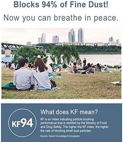 KF94 Маска за безбедност на лицето за еднократна употреба, пакет од 20 црни, маска за дишење со четирикратен систем за филтрирање за возрасни,
