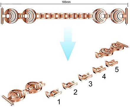 Компатибилен за паметните часовници Souyie T45S, Lamshaw Crystal Rhinestone Diamond Jeweled Passy Нерѓосувачки ленти компатибилни