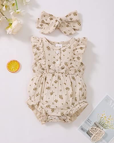 Ренотемија новороденче за новороденче облека за девојчиња ромари летни скокови со кратки ракави ромпер новороденче облека девојче девојче