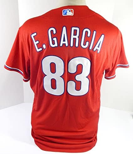 Филаделфија Филис Едгар Гарсија 83 Игра користеше Црвен дрес 46 DP44223 - Игра користена МЛБ дресови