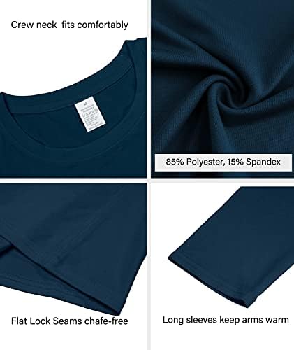 Hibety 3 Packенски женски UPF 50+ кошули за заштита од сонце, кошули за вежбање со долги ракави, брзи суви врвови