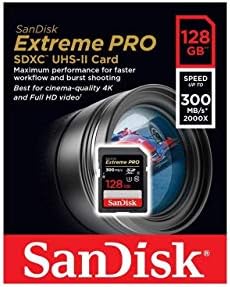 Sandisk 128gb UHS-II Екстремни Про Мемориска Картичка Работи Со Sony Алфа A7c Пакет со 1 Сѐ, Но Stromboli 3.0 Sd Картичка Читач