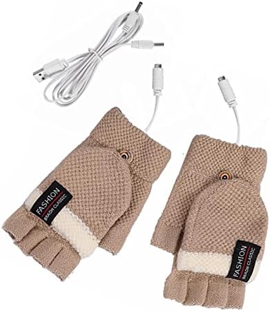 USB загреани нараквици за мажи и жени, зимска потопла рака за плетење волна, за пишување зимски топло лаптоп нараквици
