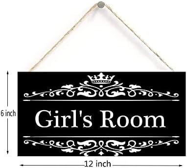 Знак За Соба за девојчиња, Декор За Соба За Девојчиња, Расадник, Знак На Вратата На Девојката, Знак за Висење од 6 инчи на 12 инчи