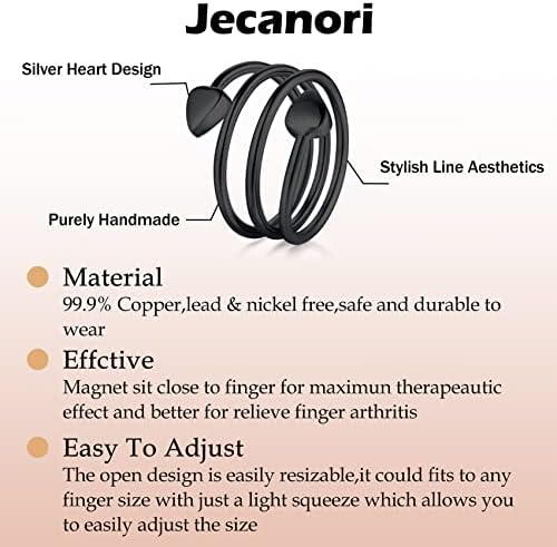 Jecanori лимфни дренажни магнетни прстени за жени, нараквици за прилагодување