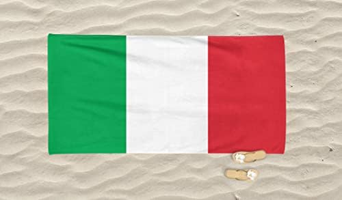 Пешкир за плажа со италијанско Знаме, Мека Крпа 40х 71, Памук, Летен Подарок, Крпа За Плажа Со Знаме На Италија