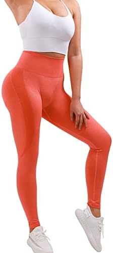 Високи половини јога панталони се насмевнуваат со контурни тренинзи за тренингот за жени за контрола на стомакот, атлетска фитнес фитнес за