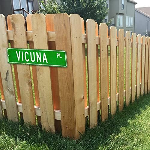 Vicuna PL Animal Street Sign Персонализиран вашиот текст потресен стилски калај знаци Викуна lубовник знак за фарма куќа тремот