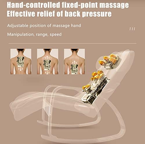 TBQATNTS дрвена масажа за лулка со потпирач за подножје, стол за масажа на Шиатсу, со масажа на вибрации на колкот и лумбална