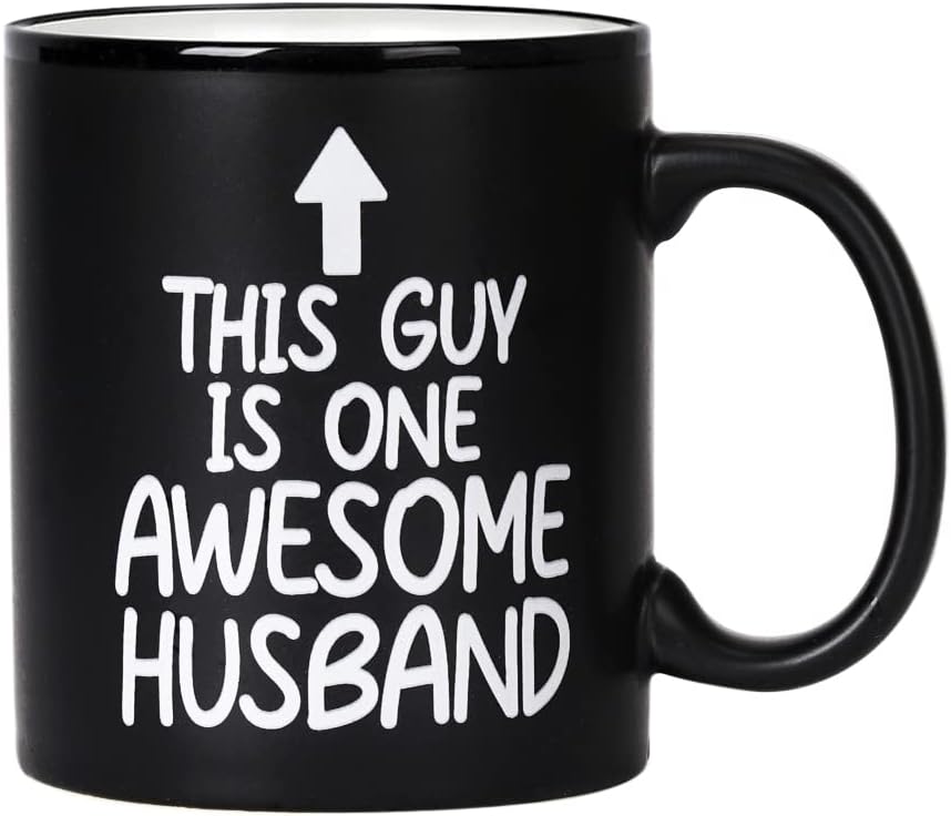 Дар за сопругот за мажи | Смешен сопругот кафе кригла подароци за сопрузи | Подарок за роденден на сопругот, присутен ден на таткото, идеја за годишнина, Божиќен пода
