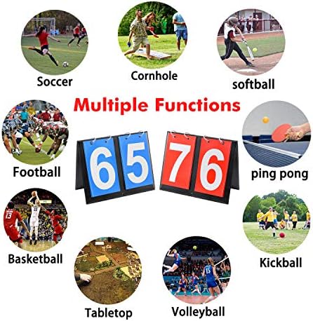 6 парчиња табла за флип, преклопни табли со црвен жолт картон сет/свирче за фудбалски фудбал одбојка за бејзбол кошаркарска маса тенис пинг понг