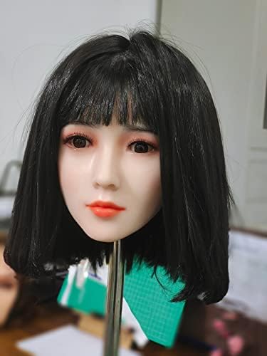 Luerss силиконска кукла глава, напредна трансплантација на коса или перика, глава за кукли за шминка за силиконски кукли, живописни женски