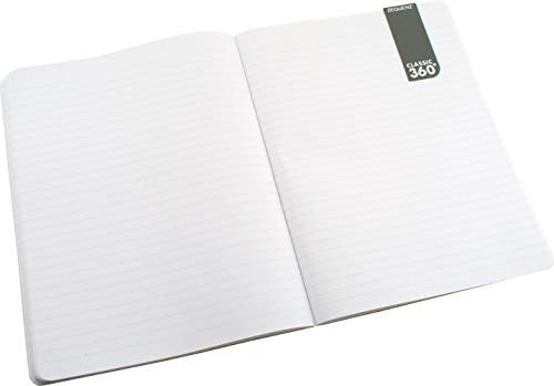 Серија на потписи на Зекенц Класик 360, Големина: Голема лајт, боја: црна, хартија: решетка, мека лаптоп, мека врзана весник, 7,5 х 10, 100 листови/200