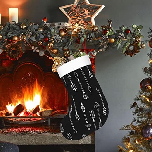 Аугенски Божиќни чорапи племенски стрели со хипстер Ацтек двостран камин што виси чорапи