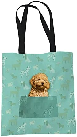 Подароци од кокапу за сопственици на loversубители на кучиња - торбички за тотали за рамо за рамо - торба за подароци од ткаенина со кучиња на