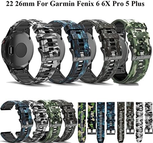 CRFYJ Новиот 26 22 20mm Часовник Ремен За Garmin Феникс 6X 6 6s Pro 5S Плус 935 3 ЧАСА Часовник Брзо Ослободување Силиконски Лесен Фит