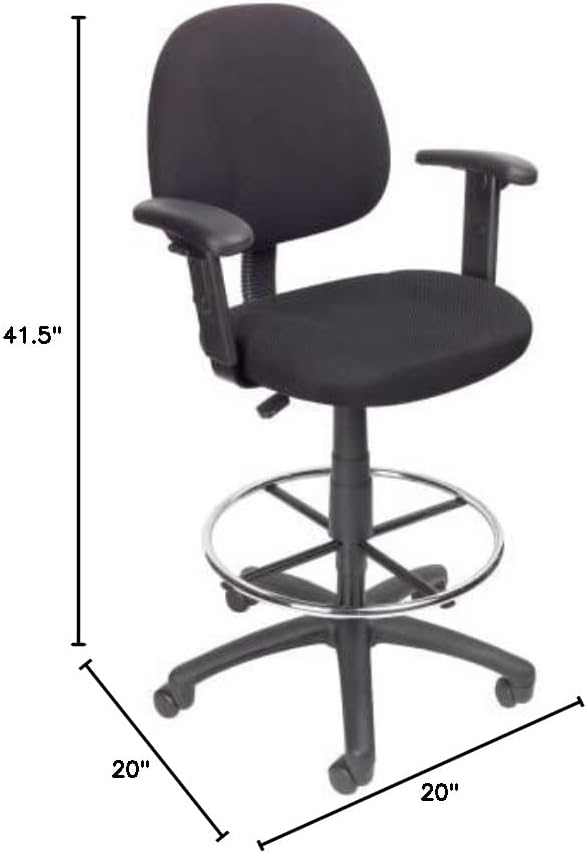 Шеф Канцеларија Производи Draономски Работи Изготвување Стол Со Прилагодливи Раце Во Црно, 250