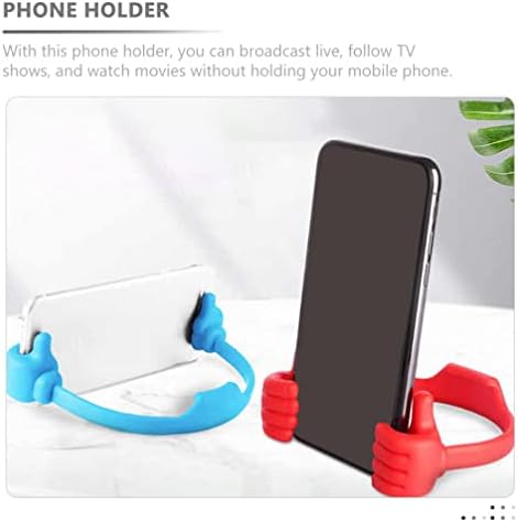 Safigle 6pcs мрзливи палци нагоре држач за мобилни телефони за биро, креативен флексибилен мобилен телефон стои мрзливи телефони стојат