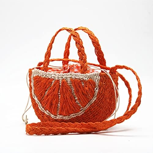 Дитудо рачка од слама торба симпатична лубеница чанта јаже ткаени дама рамо крстосници торби случајна летна плажа
