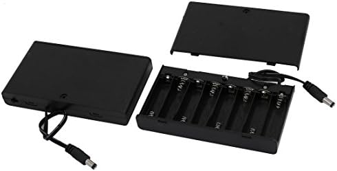 AEXIT 6 PCS Модул за напојување и напојување DC Connector Connector Connector Battery Case за батерија од 8 x 1,5V AA