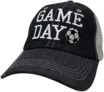 Кокомо душа женска фудбалска игра Ден на ден | Фудбалска мама капа | Ден на игра фудбалско капа 708 темно сива боја