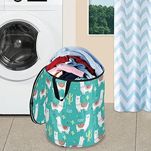 Alpaca Поп -дополнување на алиштата за перење со капакот за складирање на капакот за складирање на капакот за домашни простории за деца