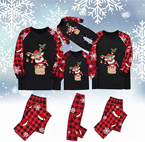 Семејни карирани пижами, Божиќни PJs Појавувања за појавување на комплети за собирање облека за спиење облека родител-дете PJS
