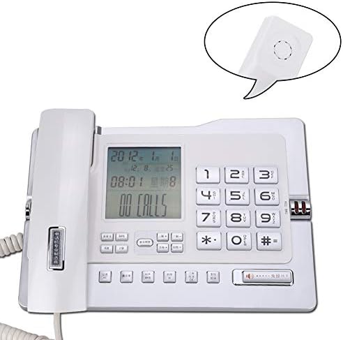Corned телефон, големо копче за телефон за сениори, со дигитален систем за одговарање и лична карта за повик, екстра-голем дисплеј и копчиња
