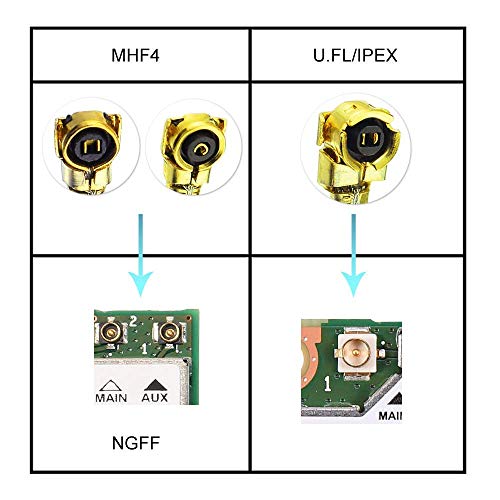 OneLinkmore Ufl to SMA M.2 ngff SMA Femaleенски Jackек Bulkhead to IPX IPEX MHF4 RF Pigtail WiFi Antenna Extension Cable за PCI WiFi картичка