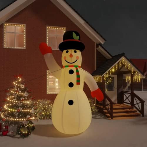 Видаксл Божиќ на надувување Снежен човек со LED диоди 179.1 “