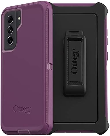 OtterBox Galaxy S21 FE 5G Бранител Серија Случај-ЦРНА, солиден &засилувач; трајни, со заштита пристаниште, вклучува футрола клип kickstand